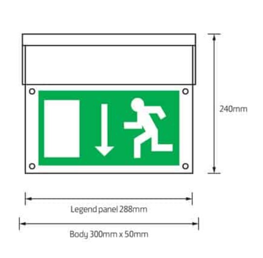 LXS002 Ceiling Mounted emergency lighting LED