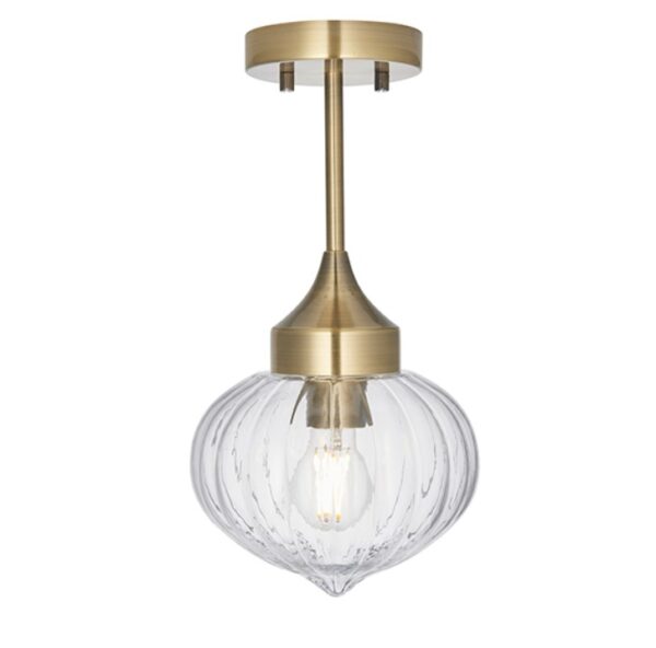 Addington Semi Flush Brass